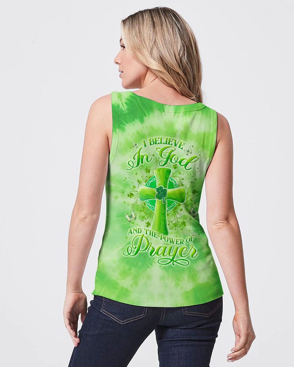 I Believe In God St Patrick's Day Women's All Over Print Shirt - Yhln2501243, easychoo.com