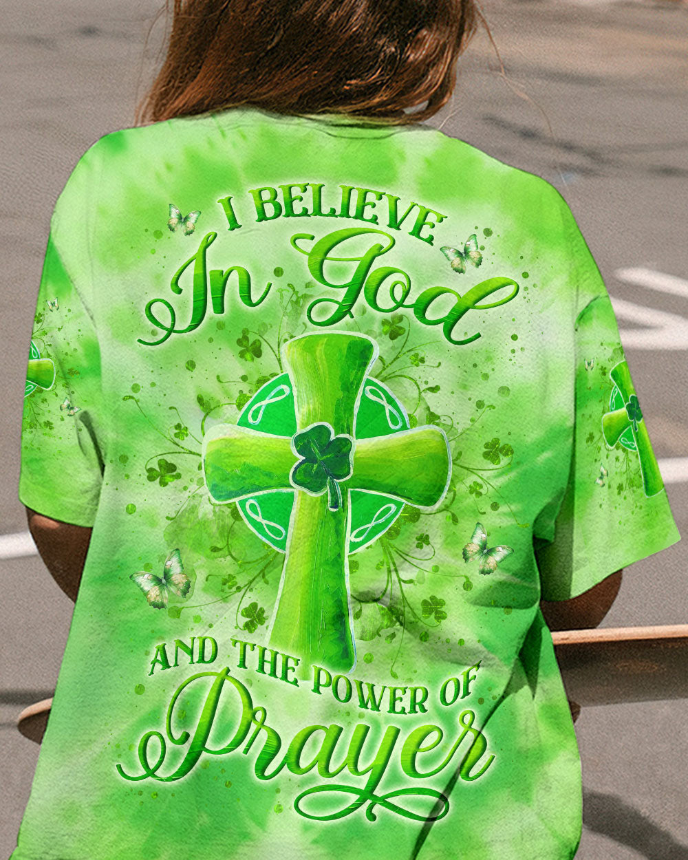 I Believe In God St Patrick's Day Women's All Over Print Shirt - Yhln2501243, easychoo.com