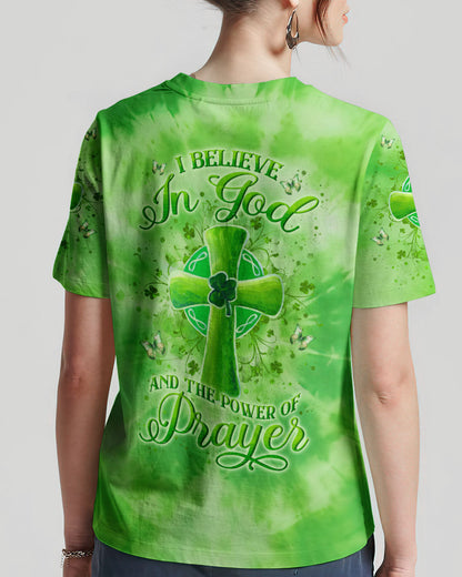 I Believe In God St Patrick's Day Women's All Over Print Shirt - Yhln2501243, easychoo.com