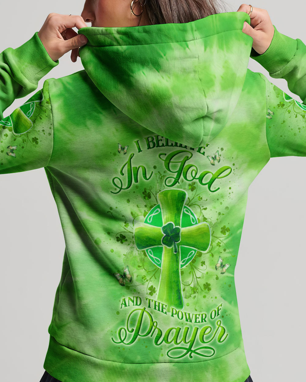 I Believe In God St Patrick's Day Women's All Over Print Shirt - Yhln2501243, easychoo.com
