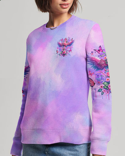 Lord Stood With Me Cross Wings Rose Women's All Over Print Shirt - Tltr0502244, easychoo.com