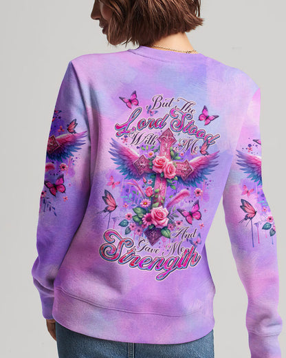 Lord Stood With Me Cross Wings Rose Women's All Over Print Shirt - Tltr0502244, easychoo.com