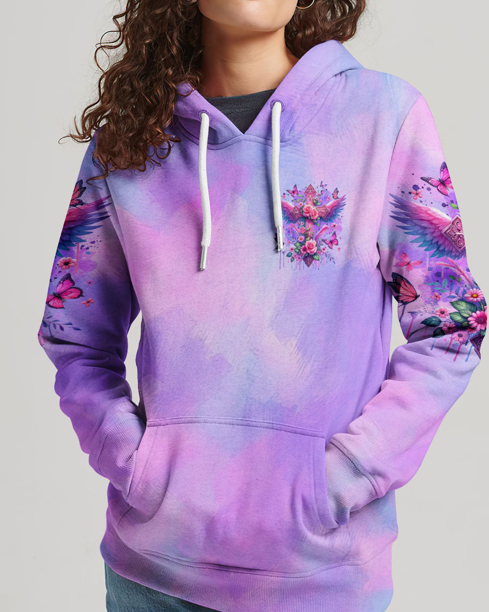 Lord Stood With Me Cross Wings Rose Women's All Over Print Shirt - Tltr0502244, easychoo.com