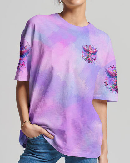 Lord Stood With Me Cross Wings Rose Women's All Over Print Shirt - Tltr0502244, easychoo.com