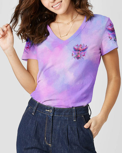 Lord Stood With Me Cross Wings Rose Women's All Over Print Shirt - Tltr0502244, easychoo.com