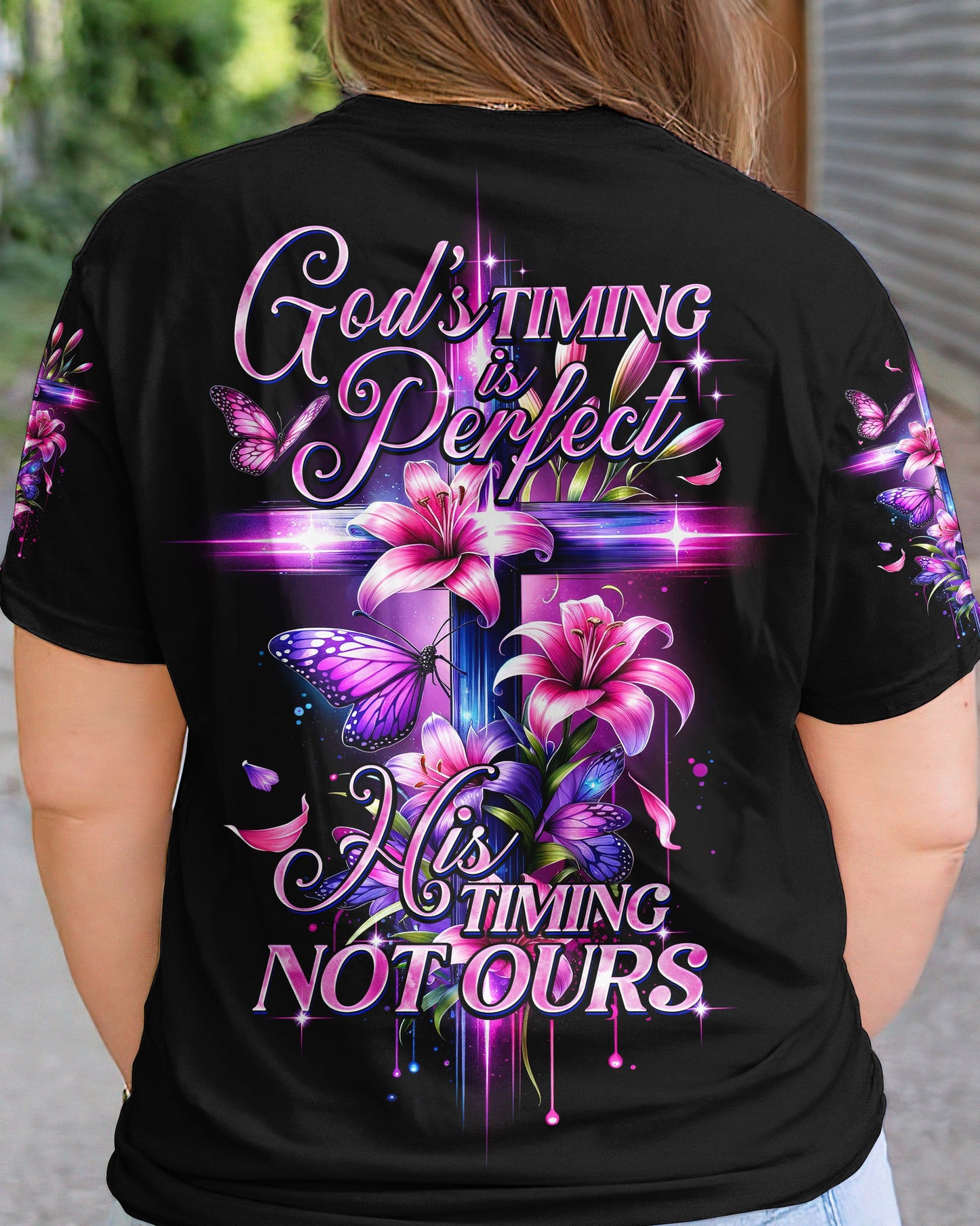 God's Timing Is Perfect Women's All Over Print Shirt - Ty1501242, easychoo.com