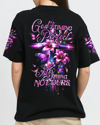 God's Timing Is Perfect Women's All Over Print Shirt - Ty1501242, easychoo.com