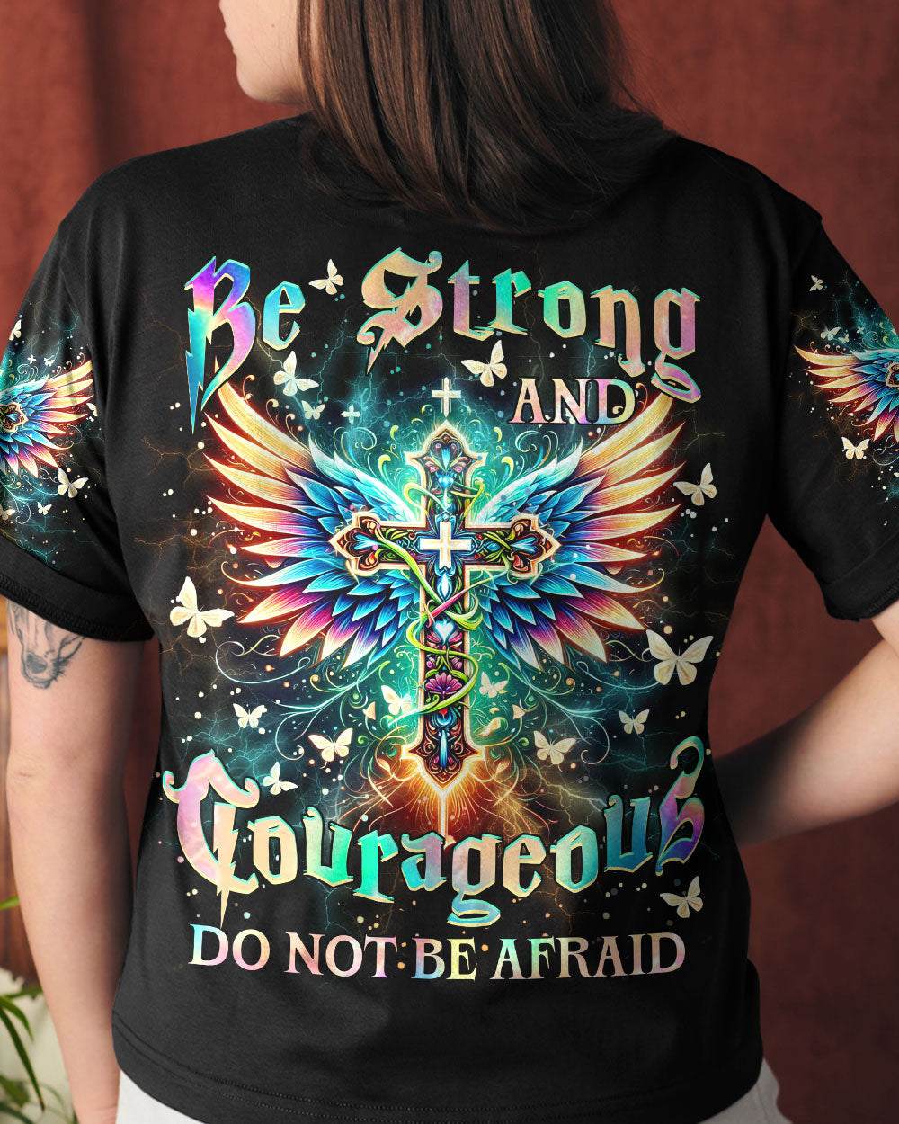 Be Strong And Courageous Women's All Over Print Shirt - Yhhn1912234, easychoo.com