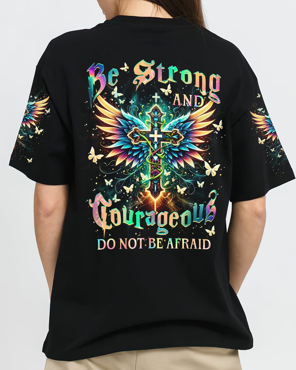 Be Strong And Courageous Women's All Over Print Shirt - Yhhn1912234, easychoo.com