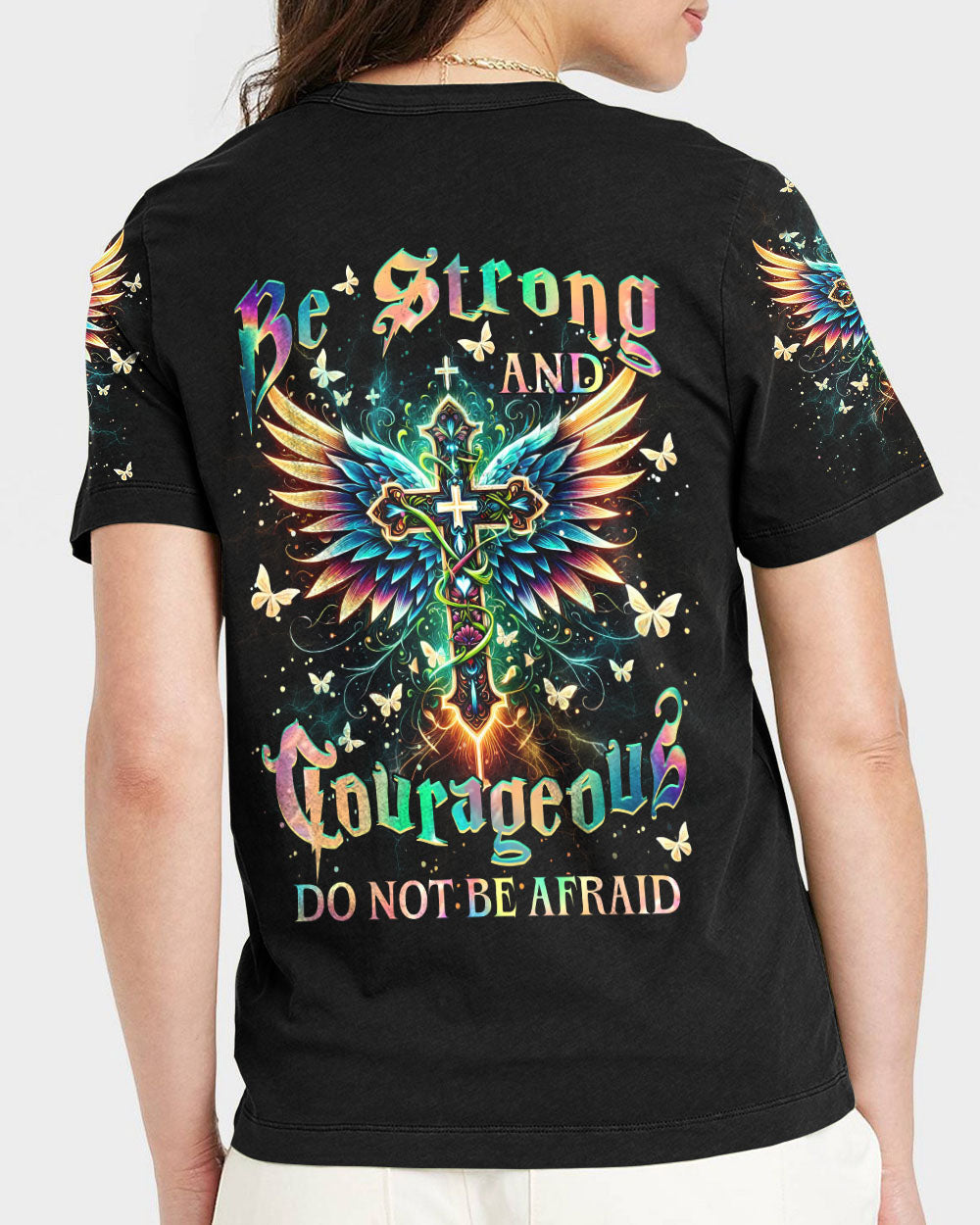 Be Strong And Courageous Women's All Over Print Shirt - Yhhn1912234, easychoo.com