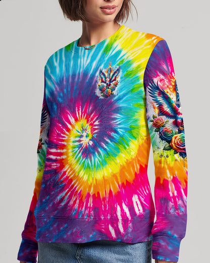 I Can Do All Things Cross Eagle Tie Dye Women's All Over Print Shirt - Tlnt2201242, easychoo.com