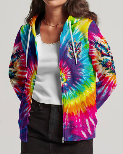 I Can Do All Things Cross Eagle Tie Dye Women's All Over Print Shirt - Tlnt2201242, easychoo.com