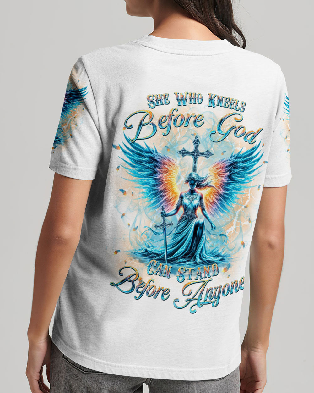 She Who Kneels Before God Women's All Over Print Shirt - Yhkd0301243, easychoo.com