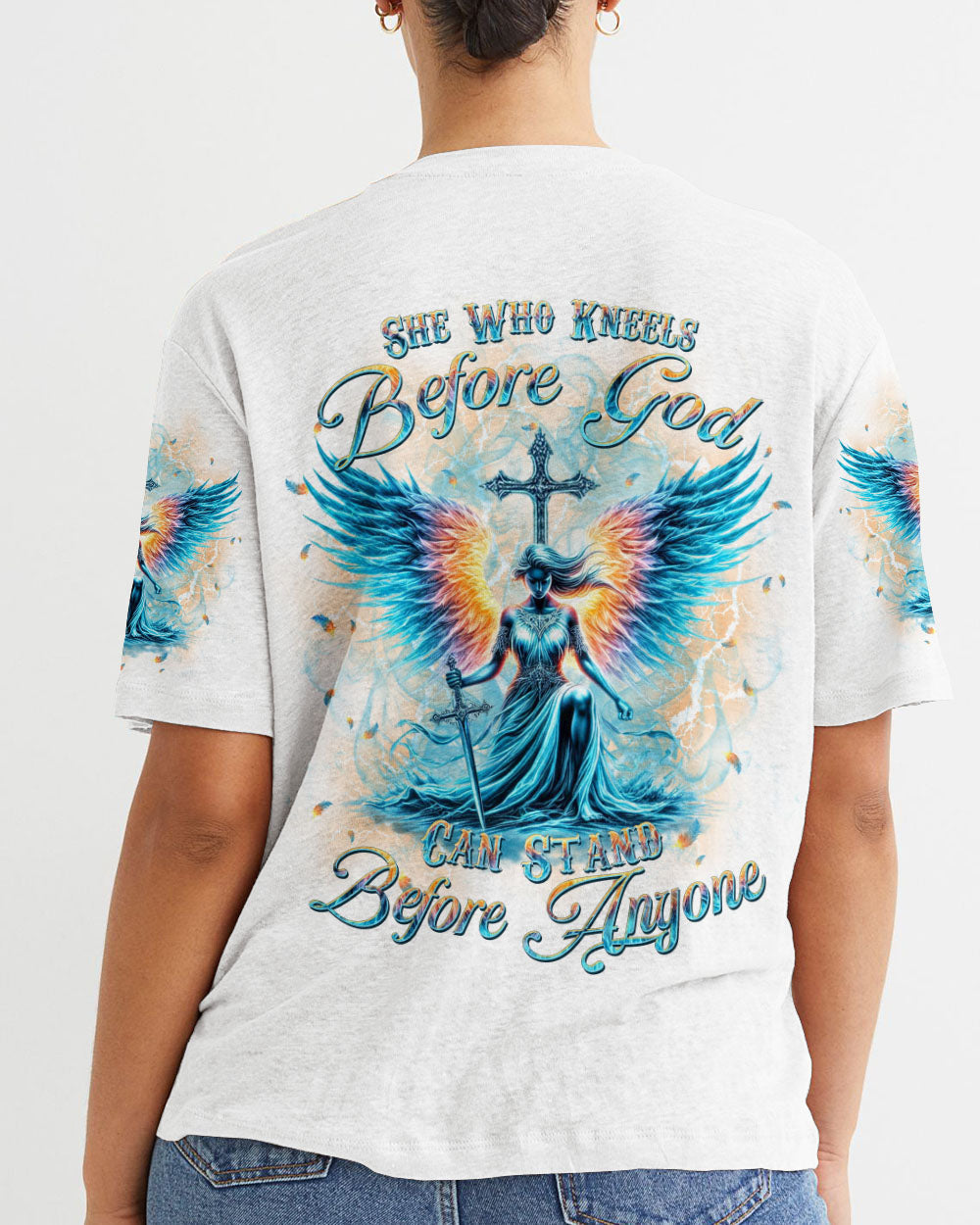 She Who Kneels Before God Women's All Over Print Shirt - Yhkd0301243, easychoo.com