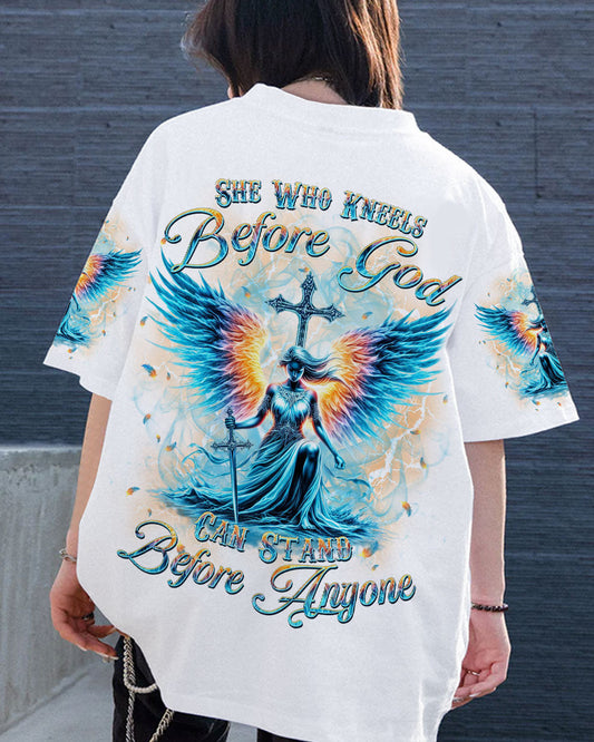 She Who Kneels Before God Women's All Over Print Shirt - Yhkd0301243, easychoo.com