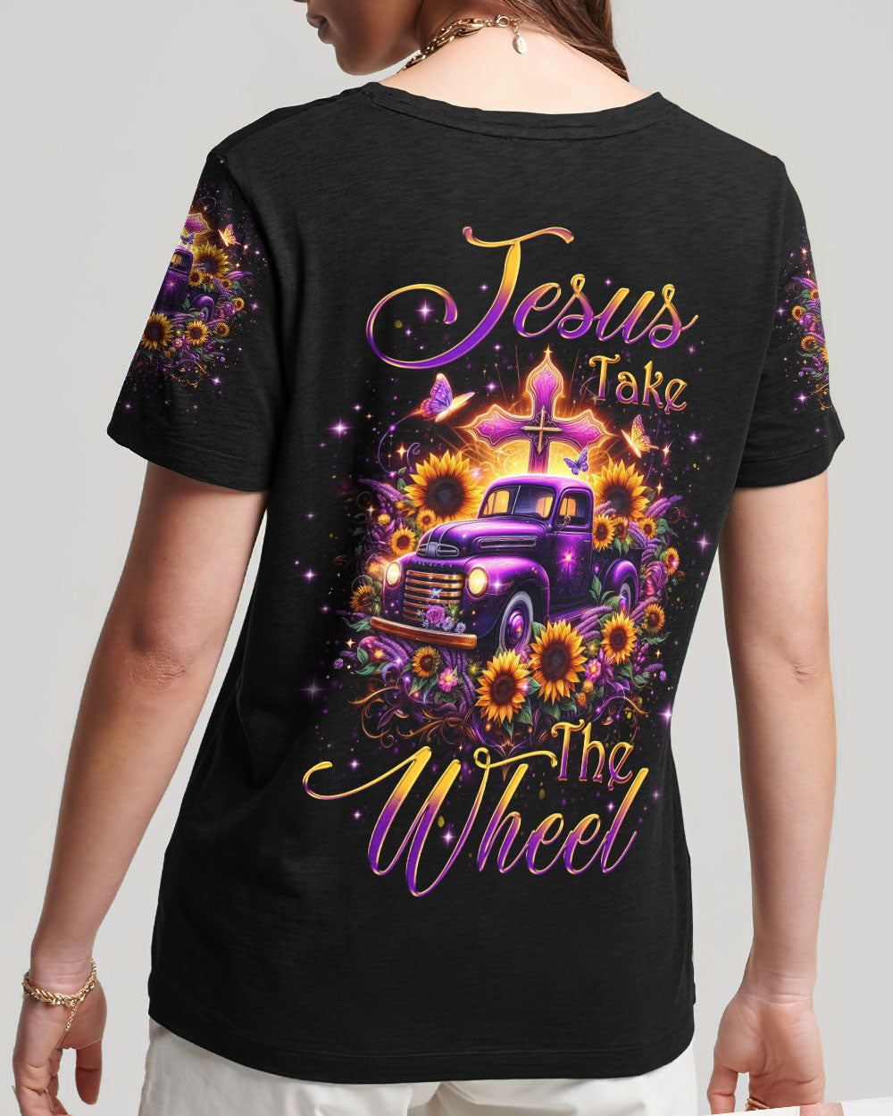 Jesus Take The Wheel Women's All Over Print Shirt - Yhkd1701241, easychoo.com