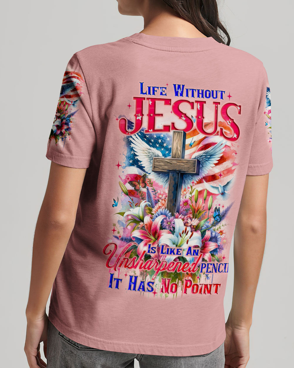 Life Without Jesus Women All Over Print Shirt - Tyqy0211232, easychoo.com