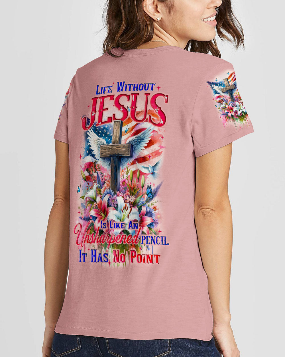 Life Without Jesus Women All Over Print Shirt - Tyqy0211232, easychoo.com
