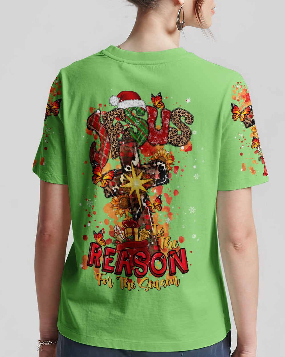 Jesus The Reason Christmas Women's All Over Print Shirt - Tlnt2710234, easychoo.com