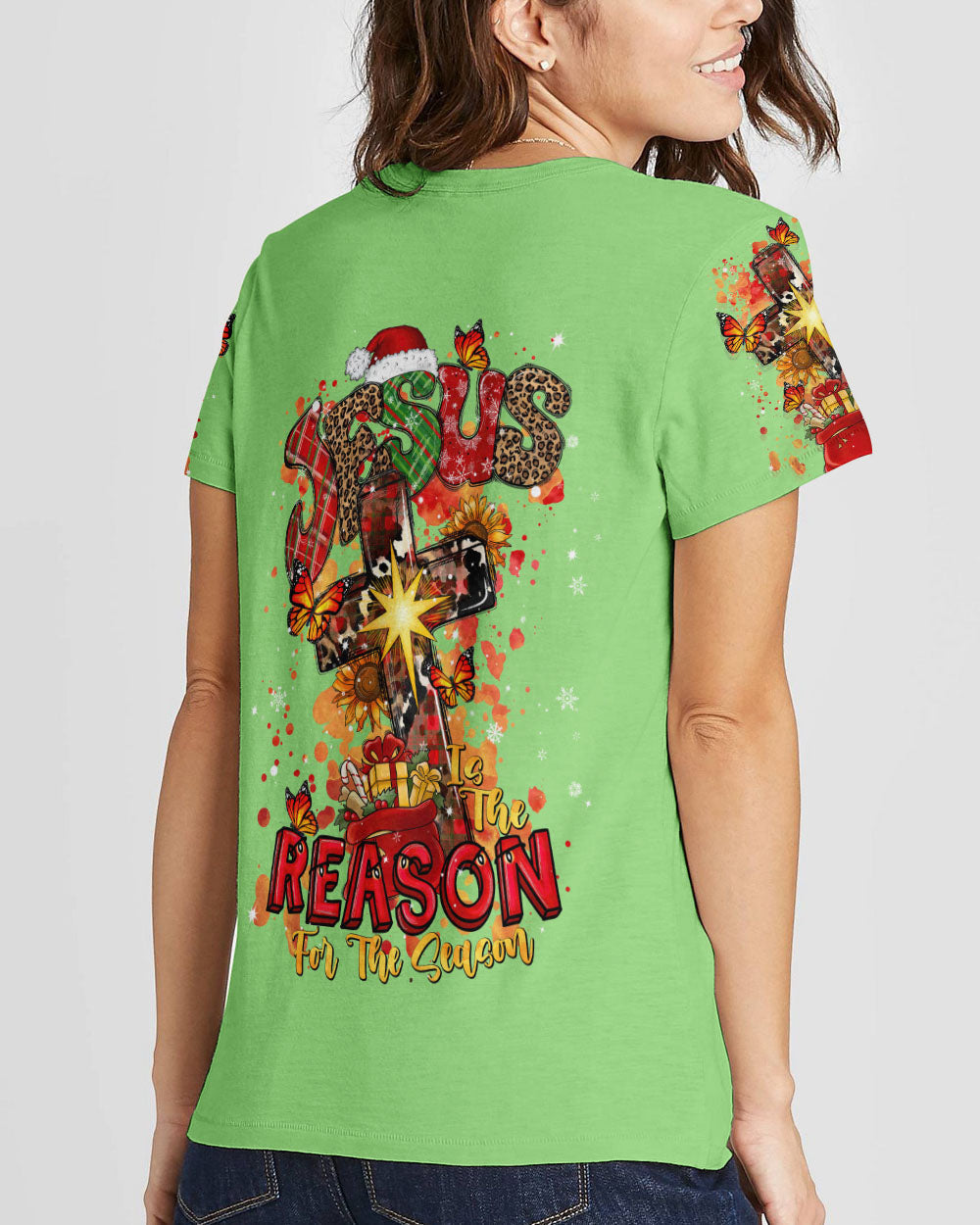 Jesus The Reason Christmas Women's All Over Print Shirt - Tlnt2710234, easychoo.com