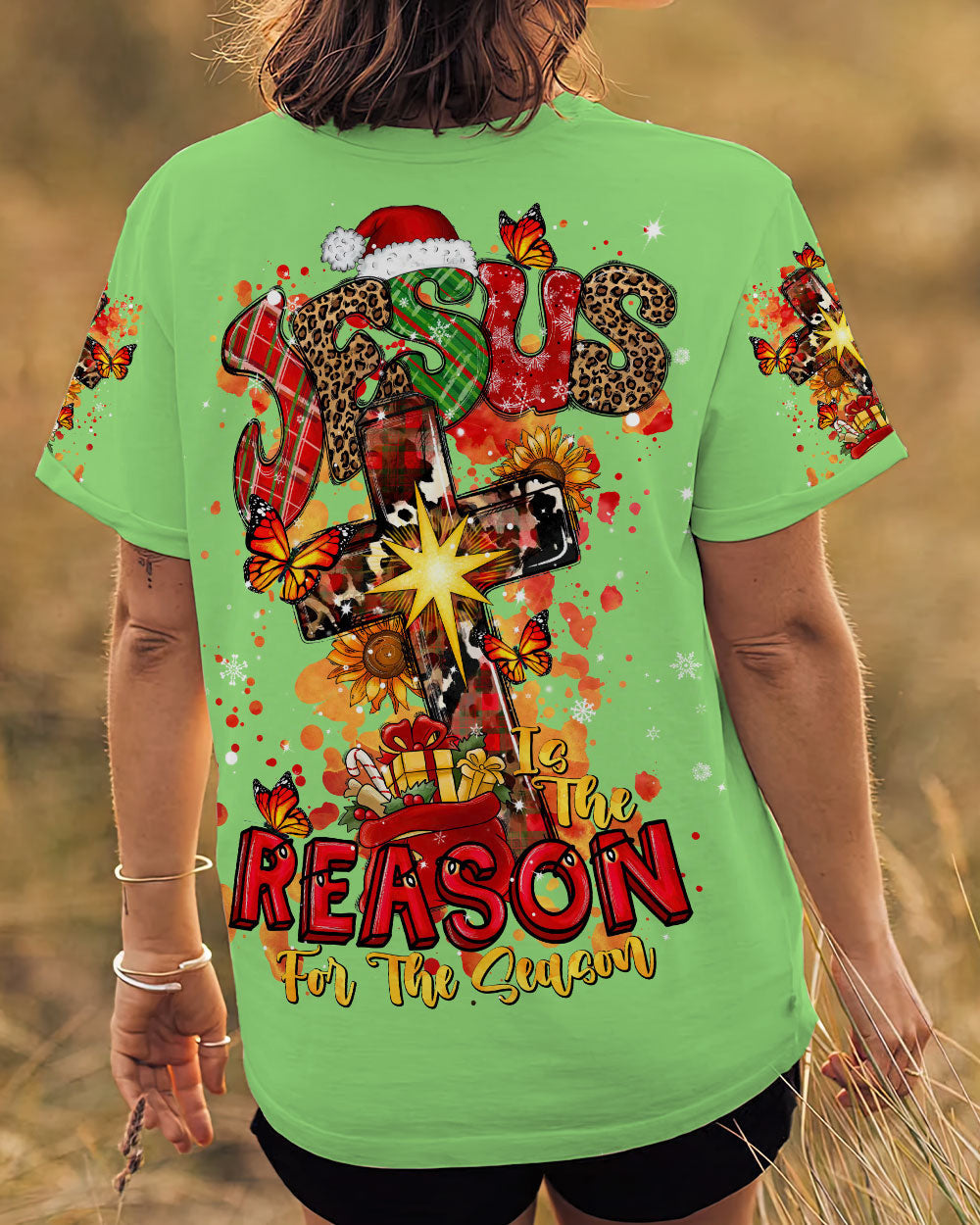 Jesus The Reason Christmas Women's All Over Print Shirt - Tlnt2710234, easychoo.com