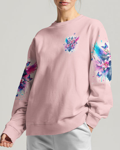 Lord Stood With Me Cross Wings Lilies Women's All Over Print Shirt - Tltw0202244, easychoo.com