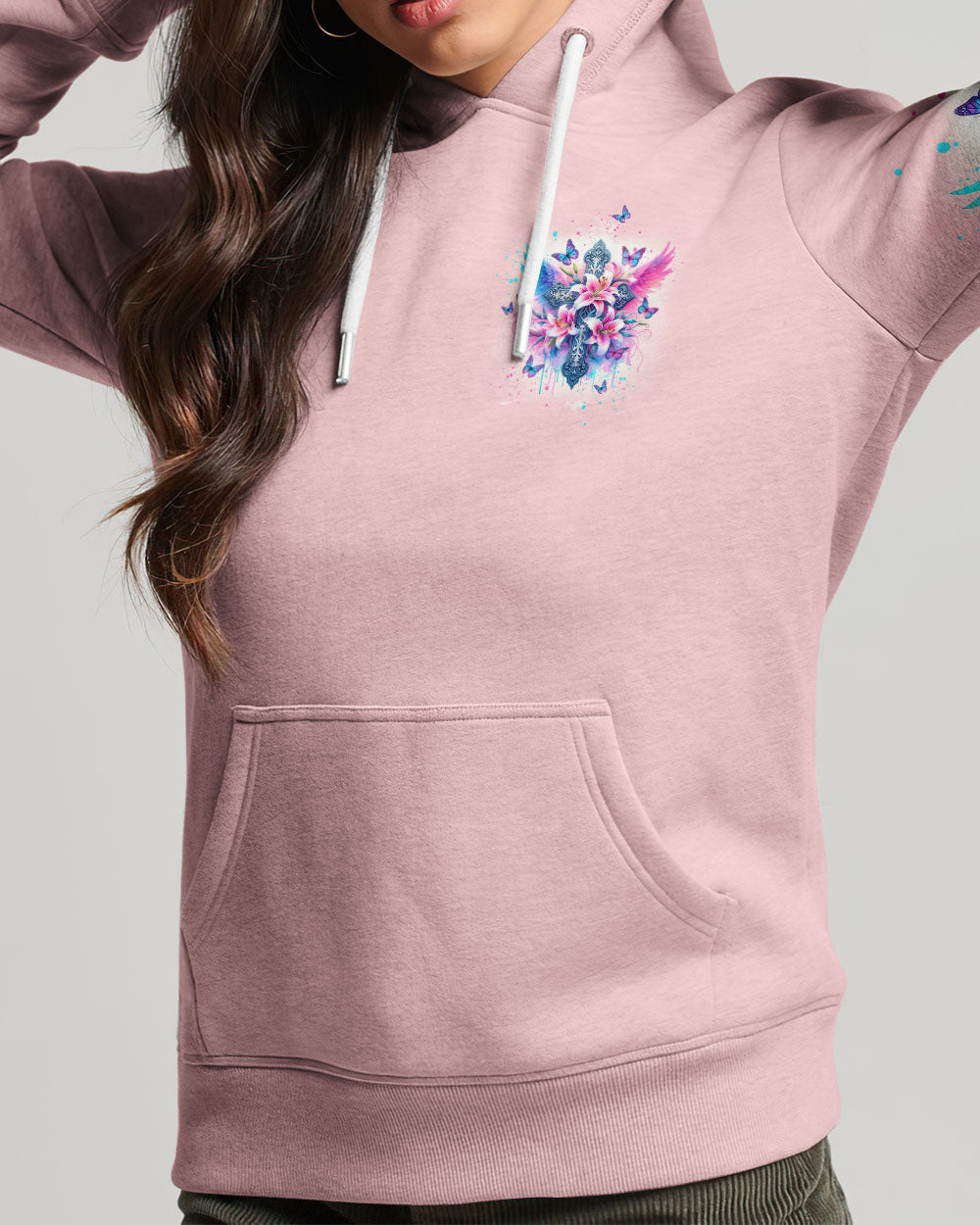 Lord Stood With Me Cross Wings Lilies Women's All Over Print Shirt - Tltw0202244, easychoo.com