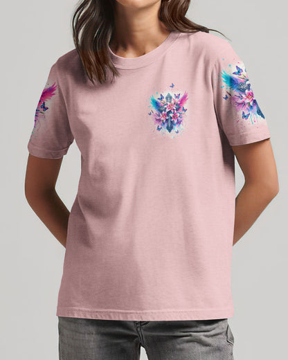 Lord Stood With Me Cross Wings Lilies Women's All Over Print Shirt - Tltw0202244, easychoo.com
