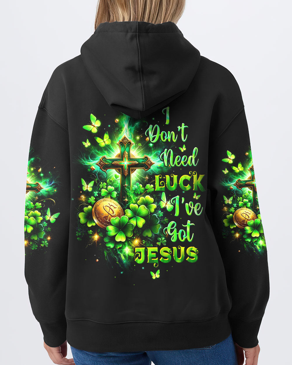 I Don't Need Luck I've got Jesus Patrick's Day Women's All Over Print Shirt - Tltw0501243, easychoo.com