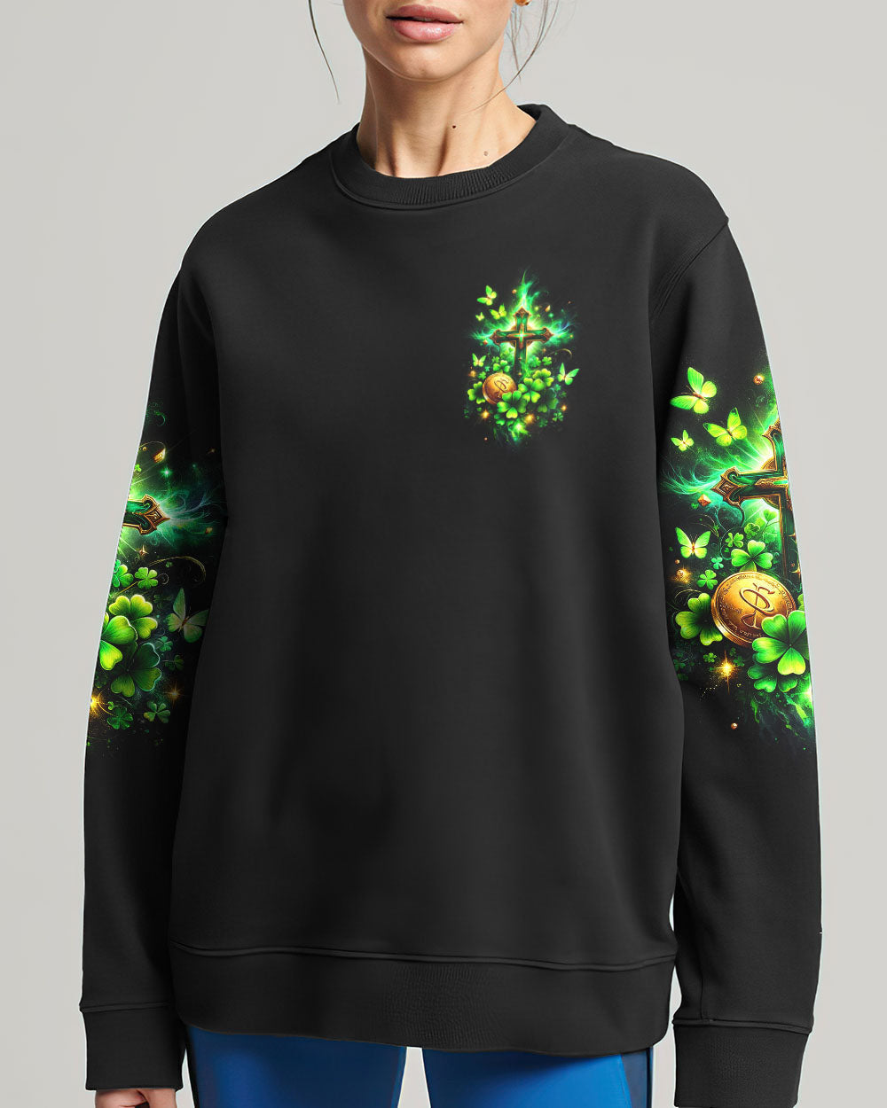 I Don't Need Luck I've got Jesus Patrick's Day Women's All Over Print Shirt - Tltw0501243, easychoo.com