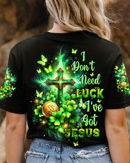 I Don't Need Luck I've got Jesus Patrick's Day Women's All Over Print Shirt - Tltw0501243, easychoo.com