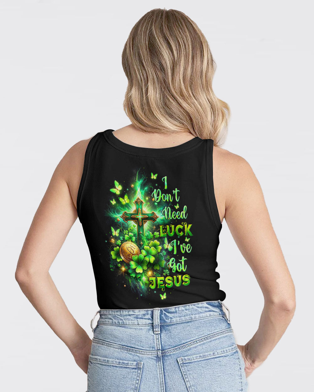 I Don't Need Luck I've got Jesus Patrick's Day Women's All Over Print Shirt - Tltw0501243, easychoo.com
