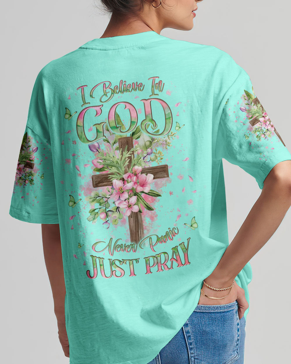 I Believe In God Women's All Over Print Shirt - Yhln2510232, easychoo.com