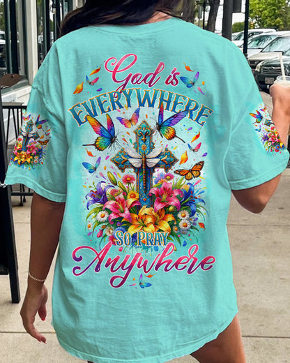 God Is Everywhere Women' All Over Print Shirt - Tytd0212232, easychoo.com