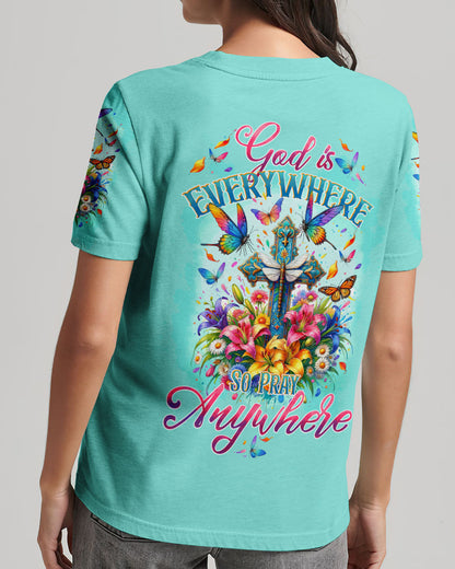 God Is Everywhere Women' All Over Print Shirt - Tytd0212232, easychoo.com