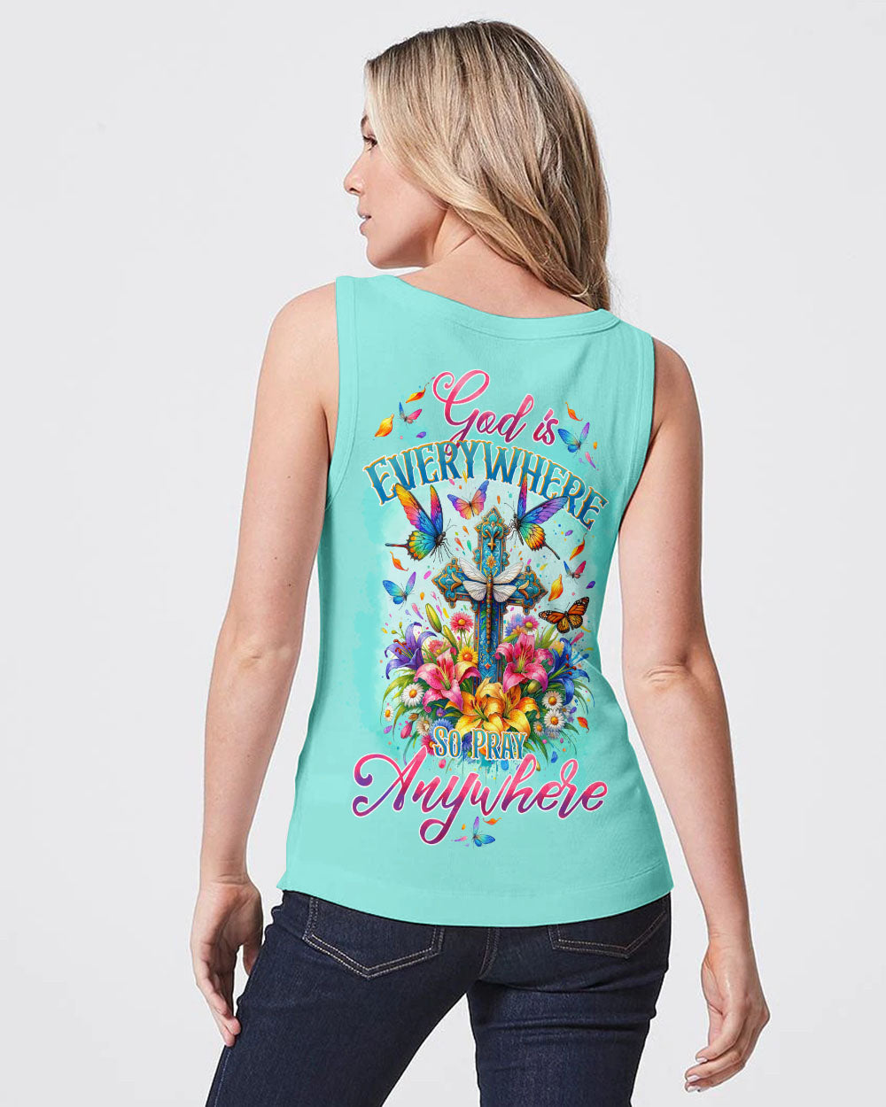 God Is Everywhere Women' All Over Print Shirt - Tytd0212232, easychoo.com