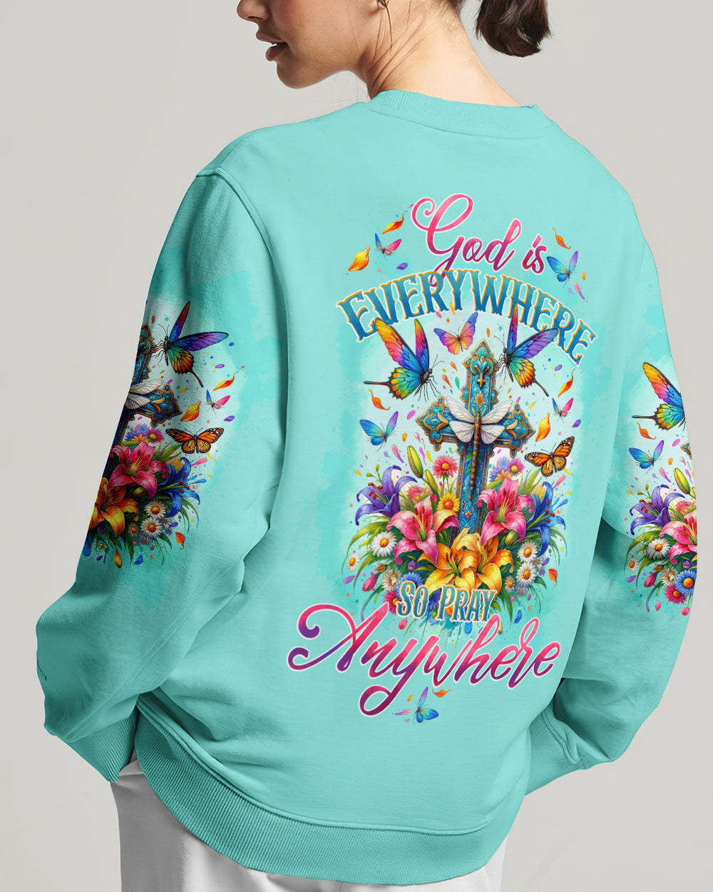 God Is Everywhere Women' All Over Print Shirt - Tytd0212232, easychoo.com