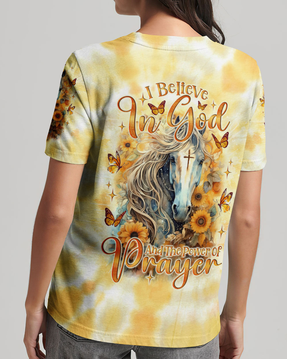 I Believe In God Horse Women's All Over Print Shirt - Tlno2301243, easychoo.com