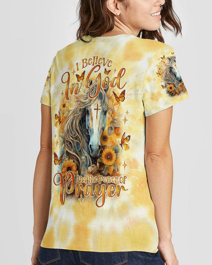 I Believe In God Horse Women's All Over Print Shirt - Tlno2301243, easychoo.com