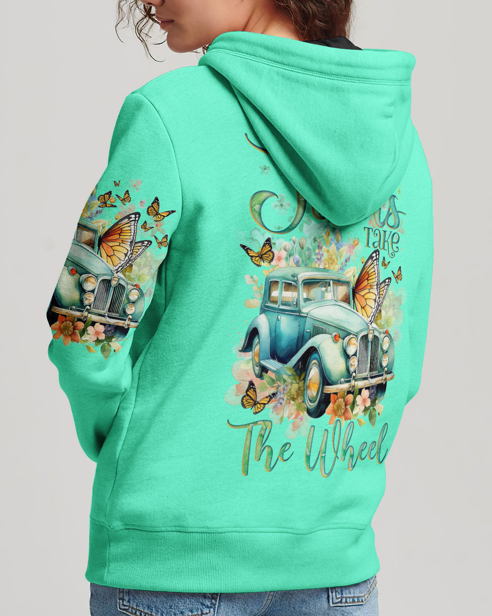 Jesus Take The Wheel Women's All Over Print Shirt - Tlnz1811232, easychoo.com