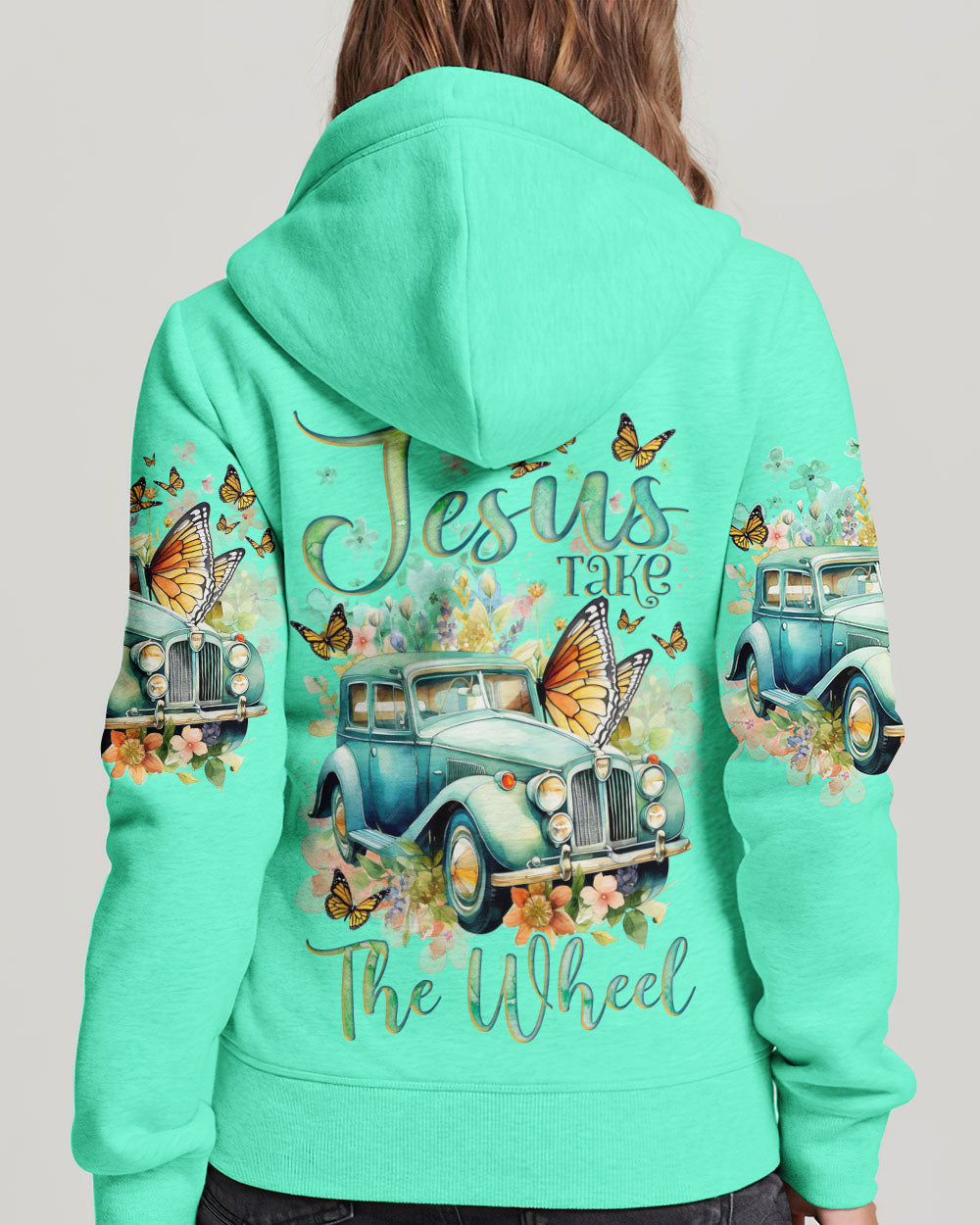 Jesus Take The Wheel Women's All Over Print Shirt - Tlnz1811232, easychoo.com
