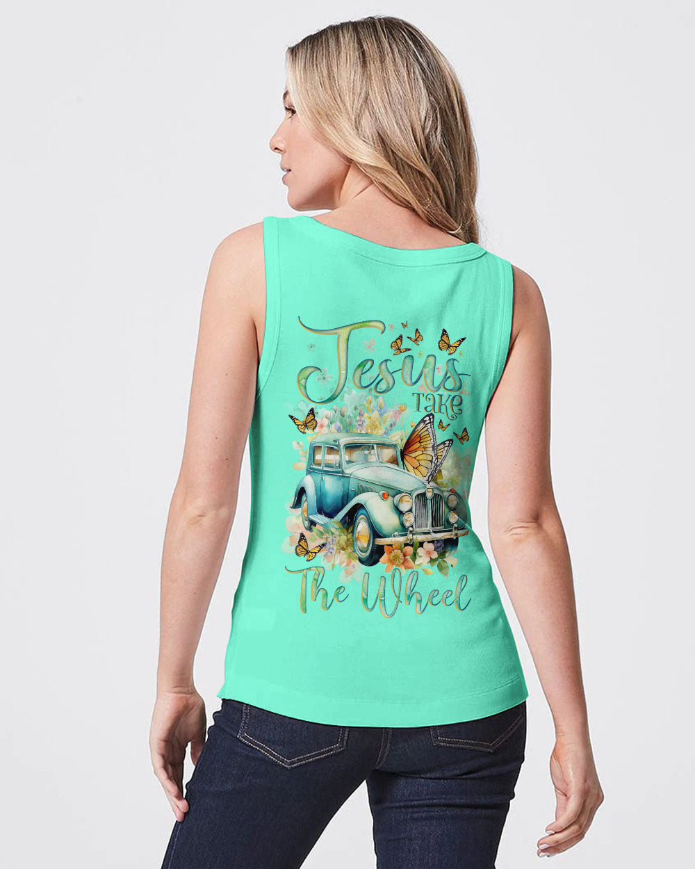 Jesus Take The Wheel Women's All Over Print Shirt - Tlnz1811232, easychoo.com