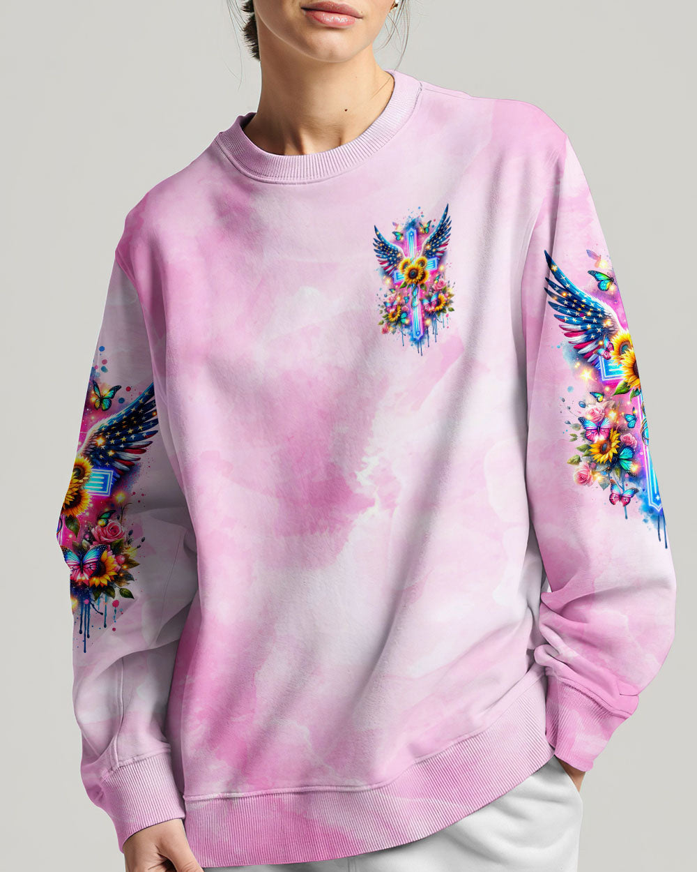 Way Maker Miracle Worker Cross Wings Flower Women's All Over Print Shirt - Tltr1312234, easychoo.com