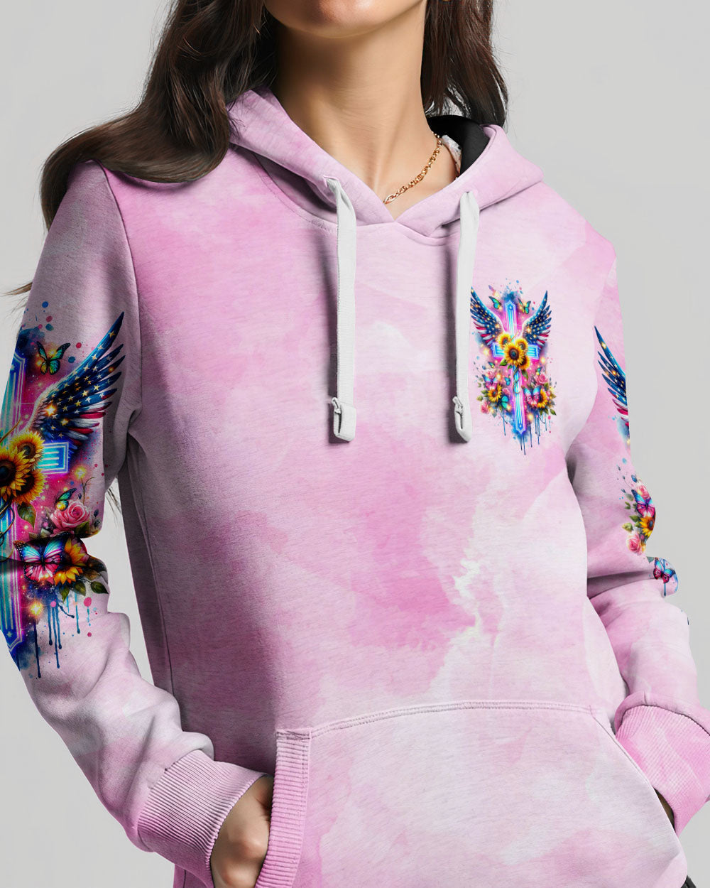 Way Maker Miracle Worker Cross Wings Flower Women's All Over Print Shirt - Tltr1312234, easychoo.com