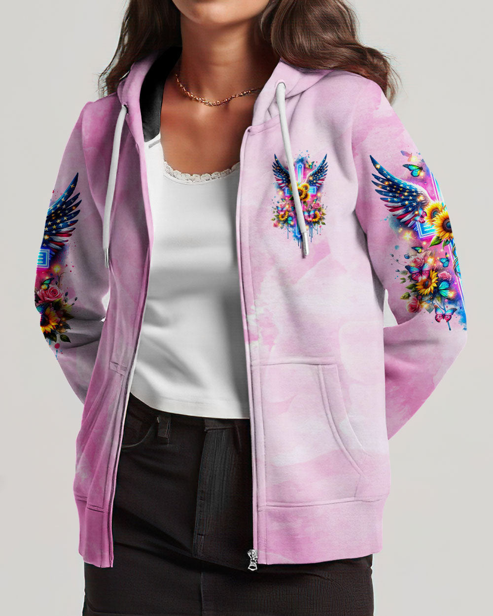 Way Maker Miracle Worker Cross Wings Flower Women's All Over Print Shirt - Tltr1312234, easychoo.com