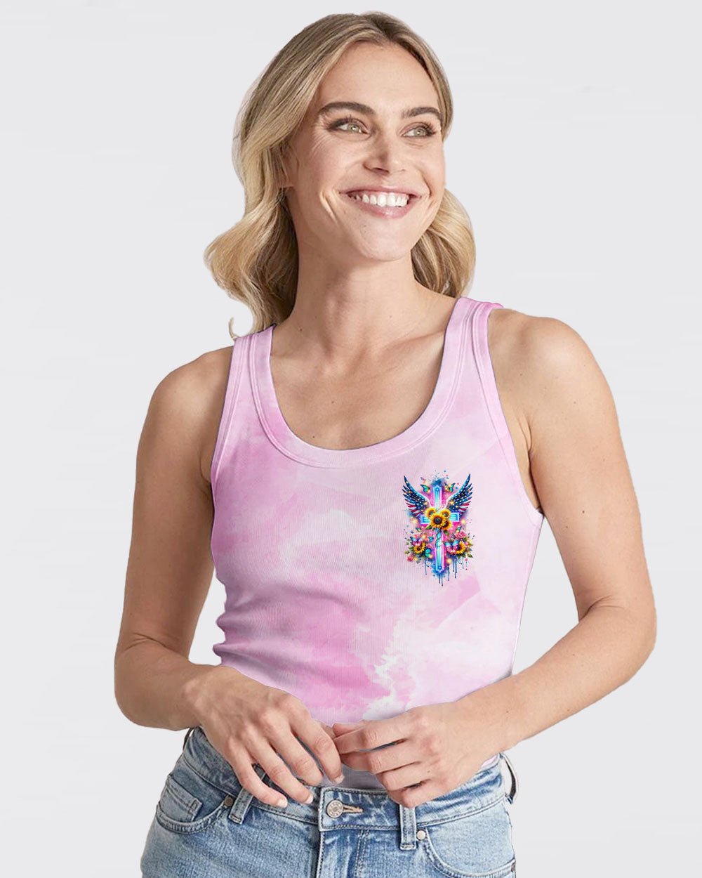 Way Maker Miracle Worker Cross Wings Flower Women's All Over Print Shirt - Tltr1312234, easychoo.com