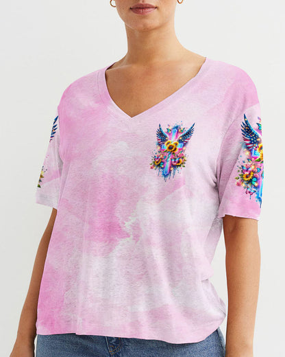 Way Maker Miracle Worker Cross Wings Flower Women's All Over Print Shirt - Tltr1312234, easychoo.com