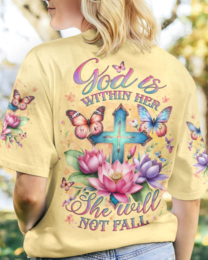 God Is Within Her Women's All Over Print Shirt - Yhlt0512232, easychoo.com