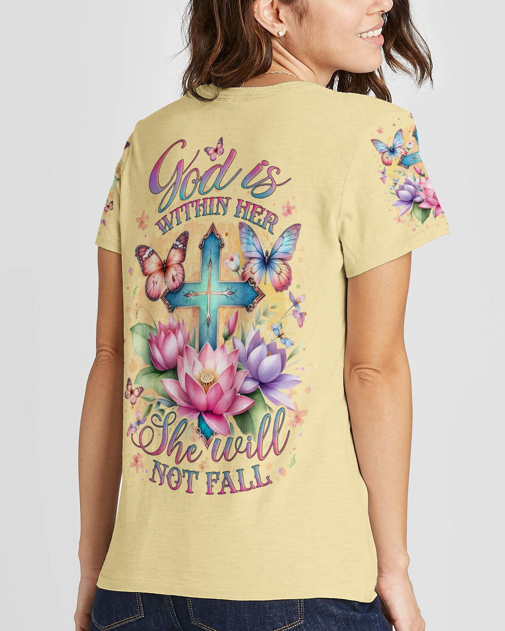 God Is Within Her Women's All Over Print Shirt - Yhlt0512232, easychoo.com