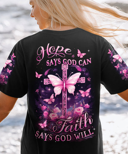 Hope Says God Can Women's All Over Print Shirt - Yhlt811234, easychoo.com